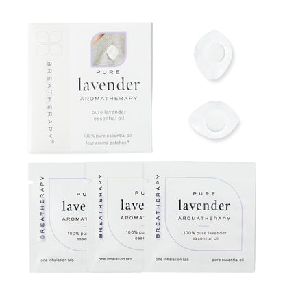 Aromatherapy Lavender Patches - Pure Lavender Essential Oils for Headache Relief (4-Pack)