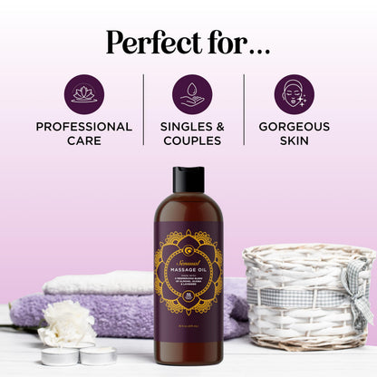 Aromatherapy Massage Oil for Couples - Lavender & Vitamin E | 16 oz