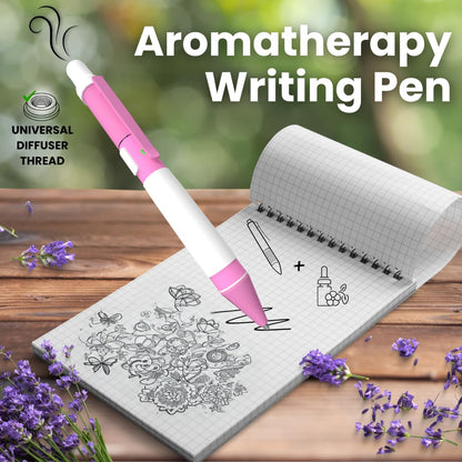 Aromatherapy Diffuser Pen with Hidden Port – Rechargeable Pink Ballpoint