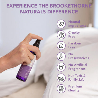 Relax Lavender Sleep Spray – Linen & Pillow Mist, 4oz | Brookethorne Naturals