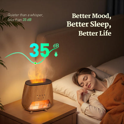 2-in-1 Ultrasonic Aromatherapy Diffuser | Essential Oil & Himalayan Salt Lamp