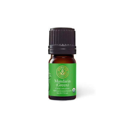 Aromatics International Premium Organic Mandarin Geen Essential Oil 5ml | 100% Pure Essential Oil for Diffusion, Aromatherapy & Wellness Use
