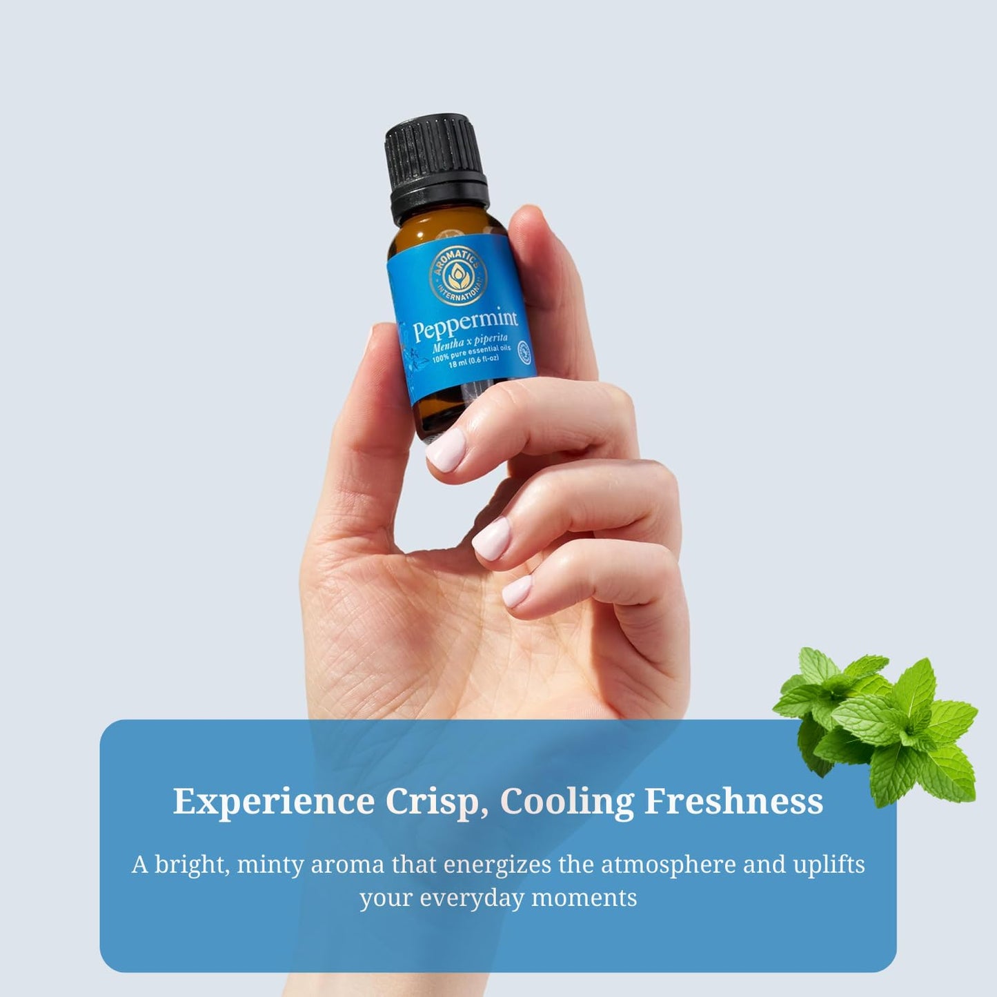 Aromatics International Premium Organic Peppermint Essential Oil 5ml | Pure, Small-Batch & Ethical