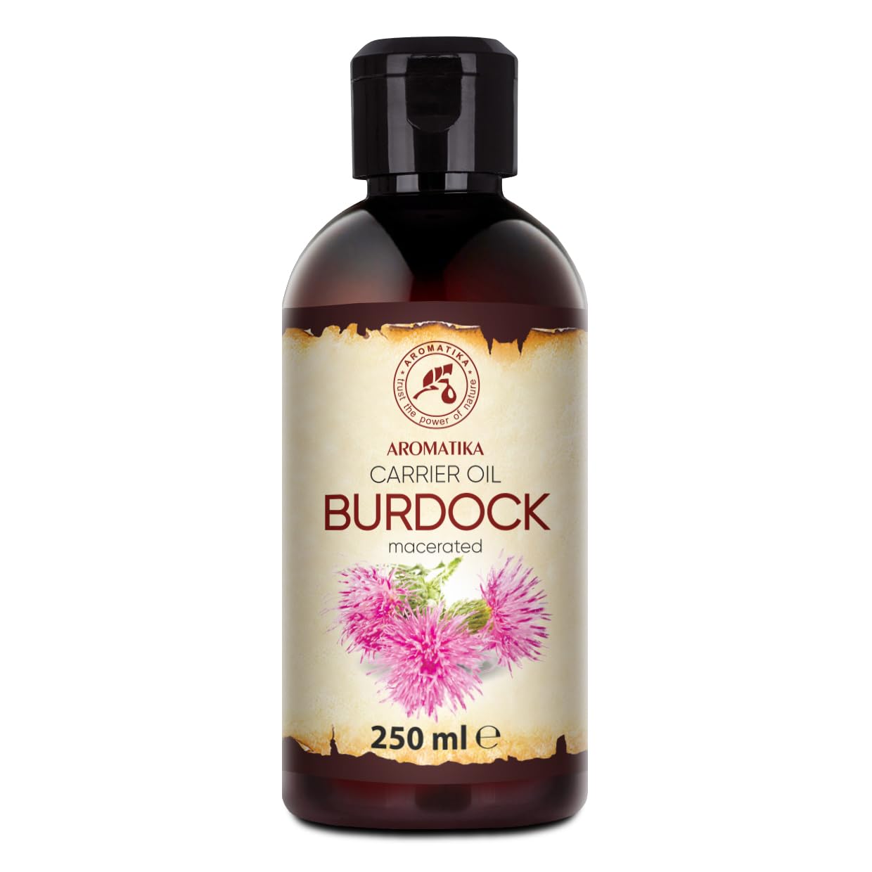AROMATIKA Burdock Oil 8.45 Fl Oz (250 ml) – 100% Pure & Natural for Hair & Skin Care
