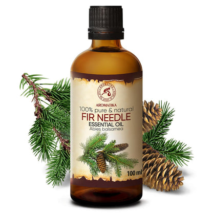 AROMATIKA Fir Needle Essential Oil – 3.4 Fl Oz (100ml) – 100% Pure & Natural