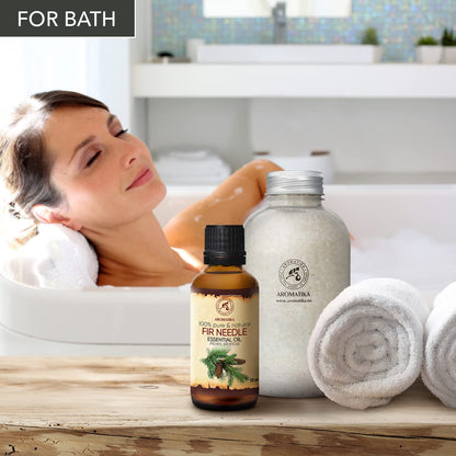 AROMATIKA Fir Needle Essential Oil 1.7 Fl Oz - Pure & Natural, Calming for Sauna Diffuser & Massage