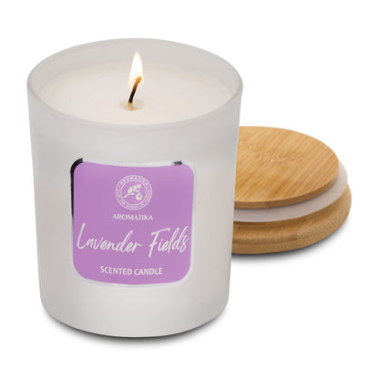 AROMATIKA Lavender Fields Scented Soywax Candle | Up to 45 Hours Burn Time