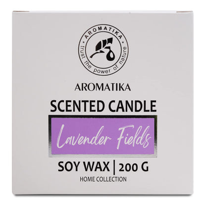 AROMATIKA Lavender Fields Scented Soywax Candle | Up to 45 Hours Burn Time