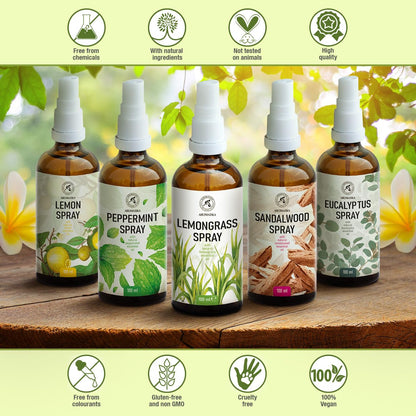 AROMATIKA Lemongrass Aromatherapy Spray — Room Mist & Linen Freshener 3.4 oz