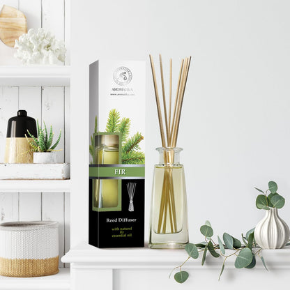 AROMATIKA Pine Reed Diffuser 3.4 fl oz – Fresh Coniferous Pine Scent for Home