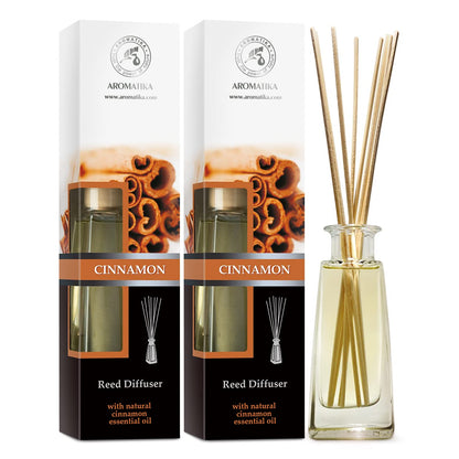 AROMATIKA Cinnamon Reed Diffuser – 2x100ml Home Fragrance