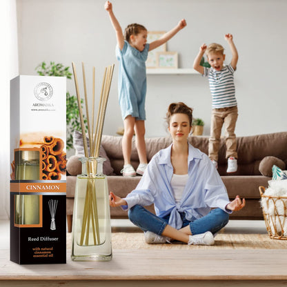 AROMATIKA Cinnamon Reed Diffuser – 2x100ml Home Fragrance