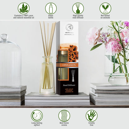 AROMATIKA Cinnamon Reed Diffuser – 2x100ml Home Fragrance