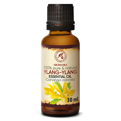 AROMATIKA Ylang Ylang Essential Oil 1.0 Fl Oz – 100% Pure & Natural Cananga Odorata, Madagascar