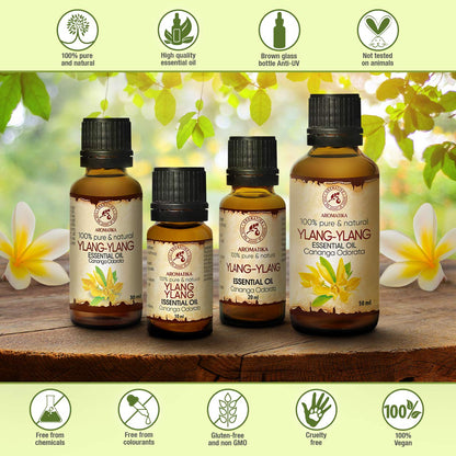 AROMATIKA Ylang-Ylang Essential Oil 1.7 oz – 100% Pure Madagascar Cananga Odorata