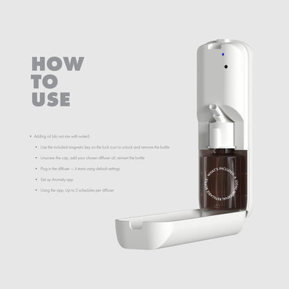 Aromely ARO Bliss Plug-in Oil Diffuser | App Controlled, Bluetooth, 500 SQFT