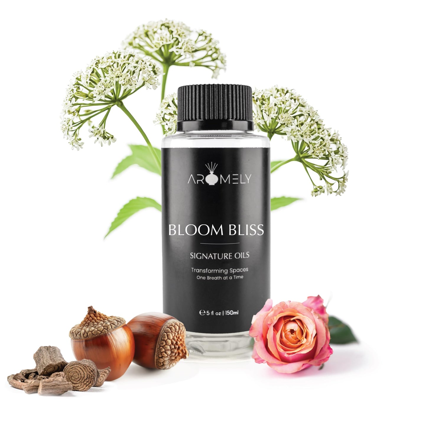 Bloom Bliss by Aromely – Hotel Collection Diffuser Oil (150ml) | Rose, Vetiver, Praline & Musk