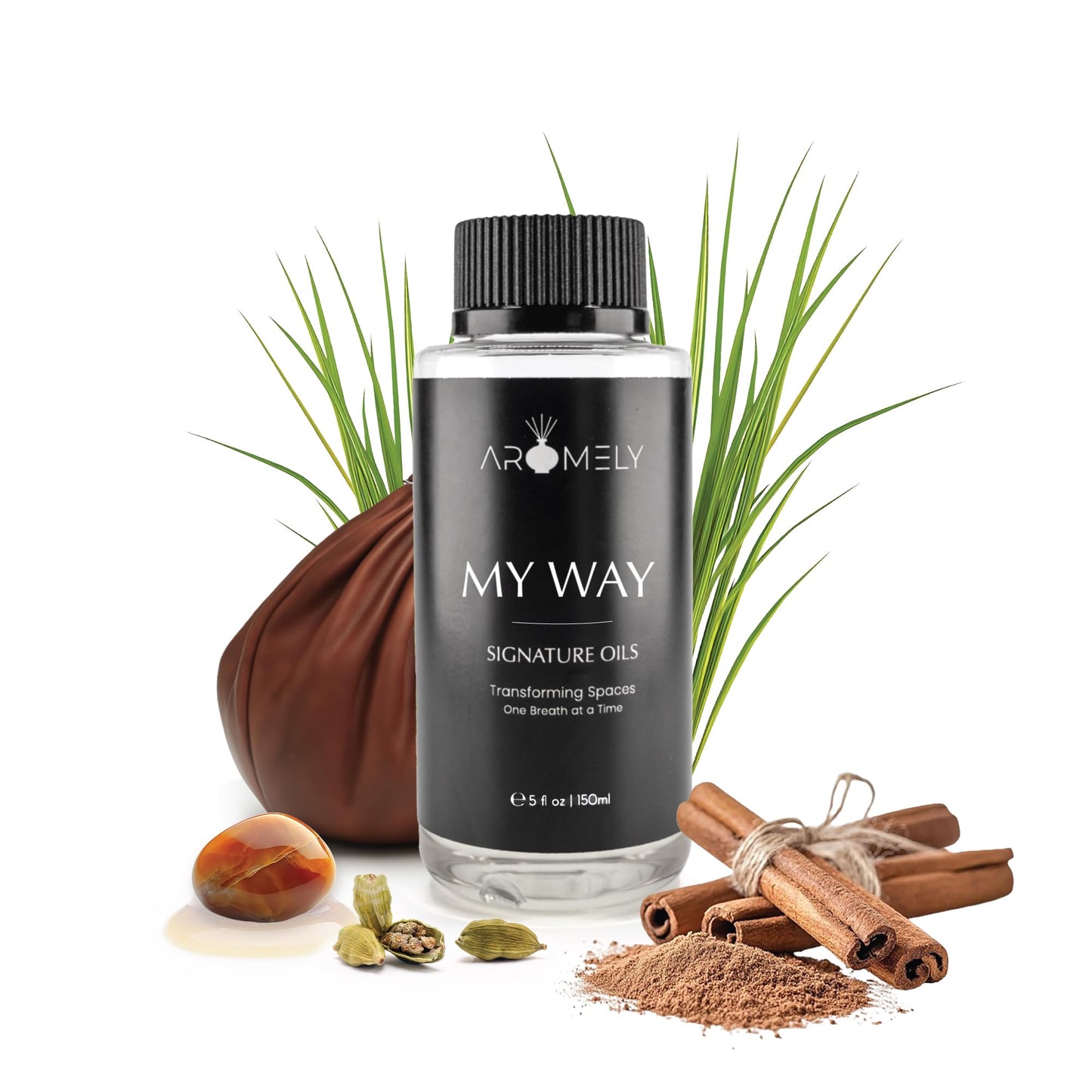AROMELY My Way Diffuser Oil Blend – Inspired by 1 Hotel® | Leather, Cardamom, Lemon & Amber