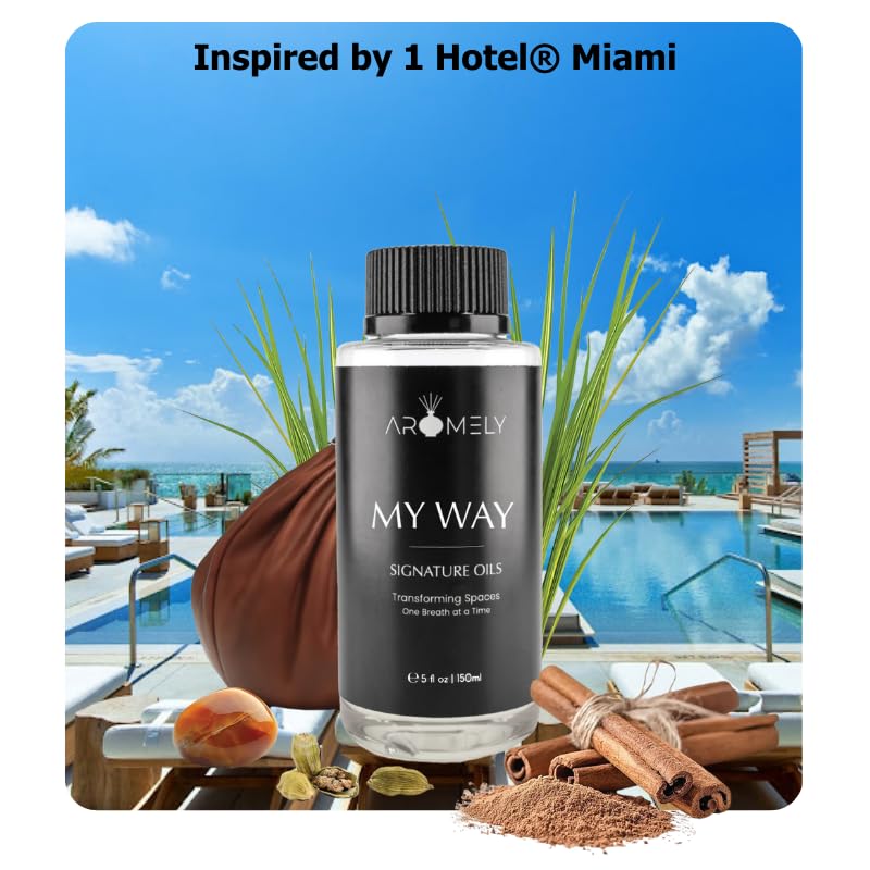AROMELY My Way Diffuser Oil Blend – Inspired by 1 Hotel® | Leather, Cardamom, Lemon & Amber