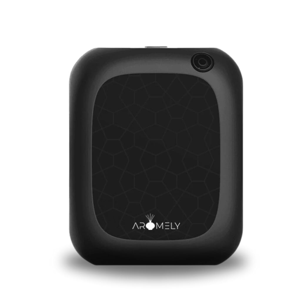 AROMELY Smart Bluetooth Nebulizing Diffuser – App-Controlled Essential Oil Diffuser for 1,500 Sq Ft | Black