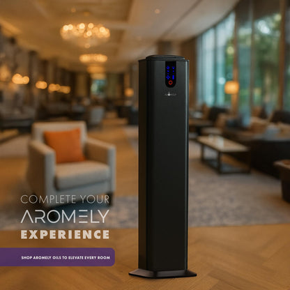 AROMELY Smart Bluetooth Scent Diffuser | App-Controlled Nebulizing Diffuser up to 3,000 sq ft (Black)