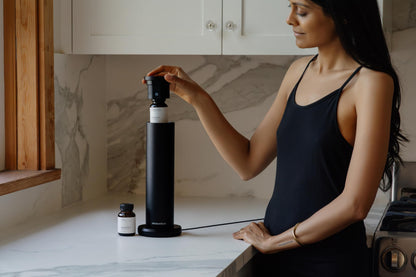 AroMini BT Plus Scent Diffuser by AromaTech — Bluetooth Nebulizing Diffuser (Silver)