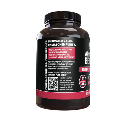 PURE ORIGINAL INGREDIENTS Aronia Berry Extract - 365 Capsules | No Additives