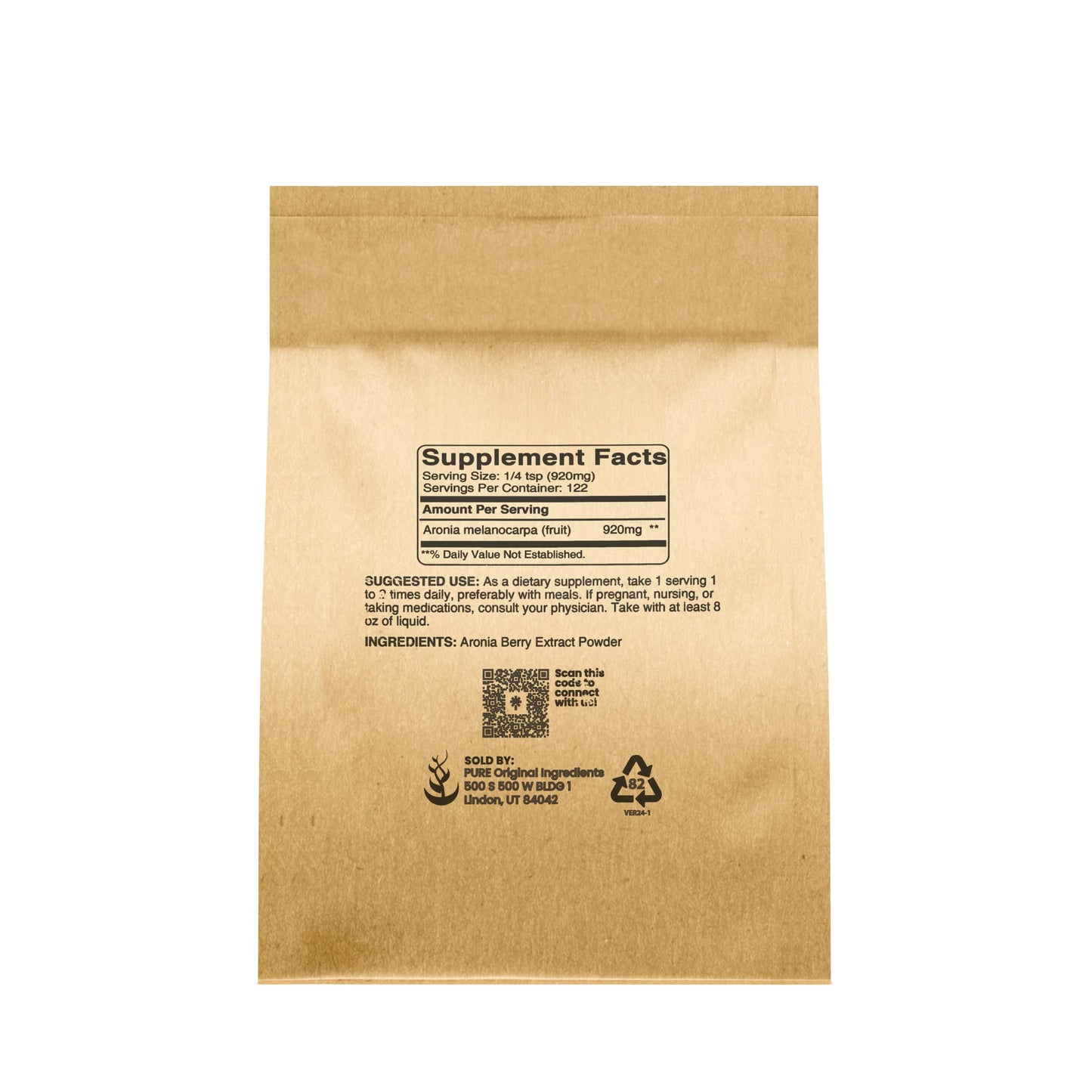 Aronia Berry Powder (4 oz) – Pure Original Ingredients, No Additives or Fillers
