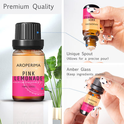 AROPERIMA Pink Lemonade Fragrance Oil - 10ml | Premium Grade Scented Oil for Diffusers, Candles & Soaps