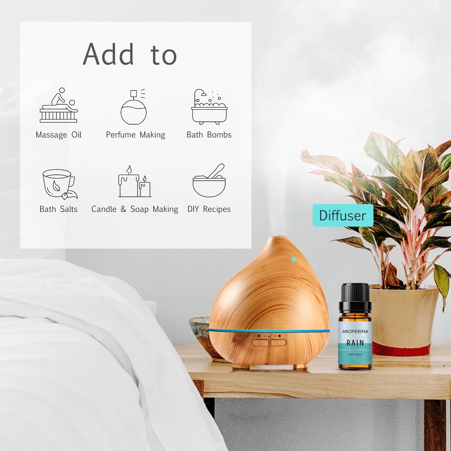 AROPERIMA Rain Fragrance Oil - Premium Scented Oil for Diffusers, Candles & Soap (10ml)