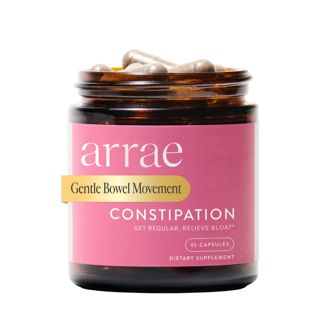 Arrae Constipation Relief Capsules – Gentle, Overnight Bowel Support (Non-Stimulant) – 45 Capsules