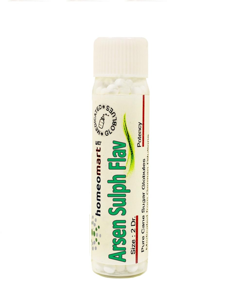 Arsenicum Sulphur Flavum Homeopathy Pellets 6C – Pack of 3 | Homeomart
