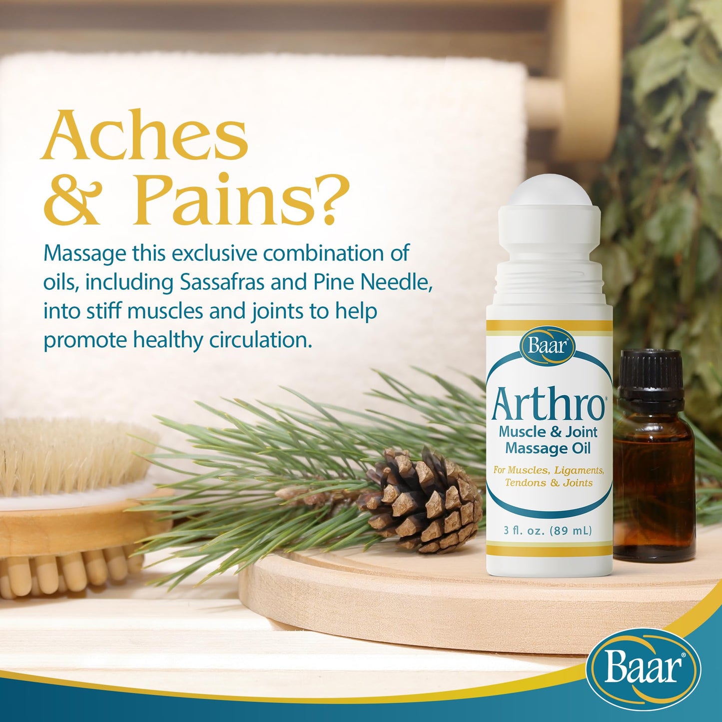 Arthro Muscle & Joint Massage Oil Roll-On, 3 fl oz
