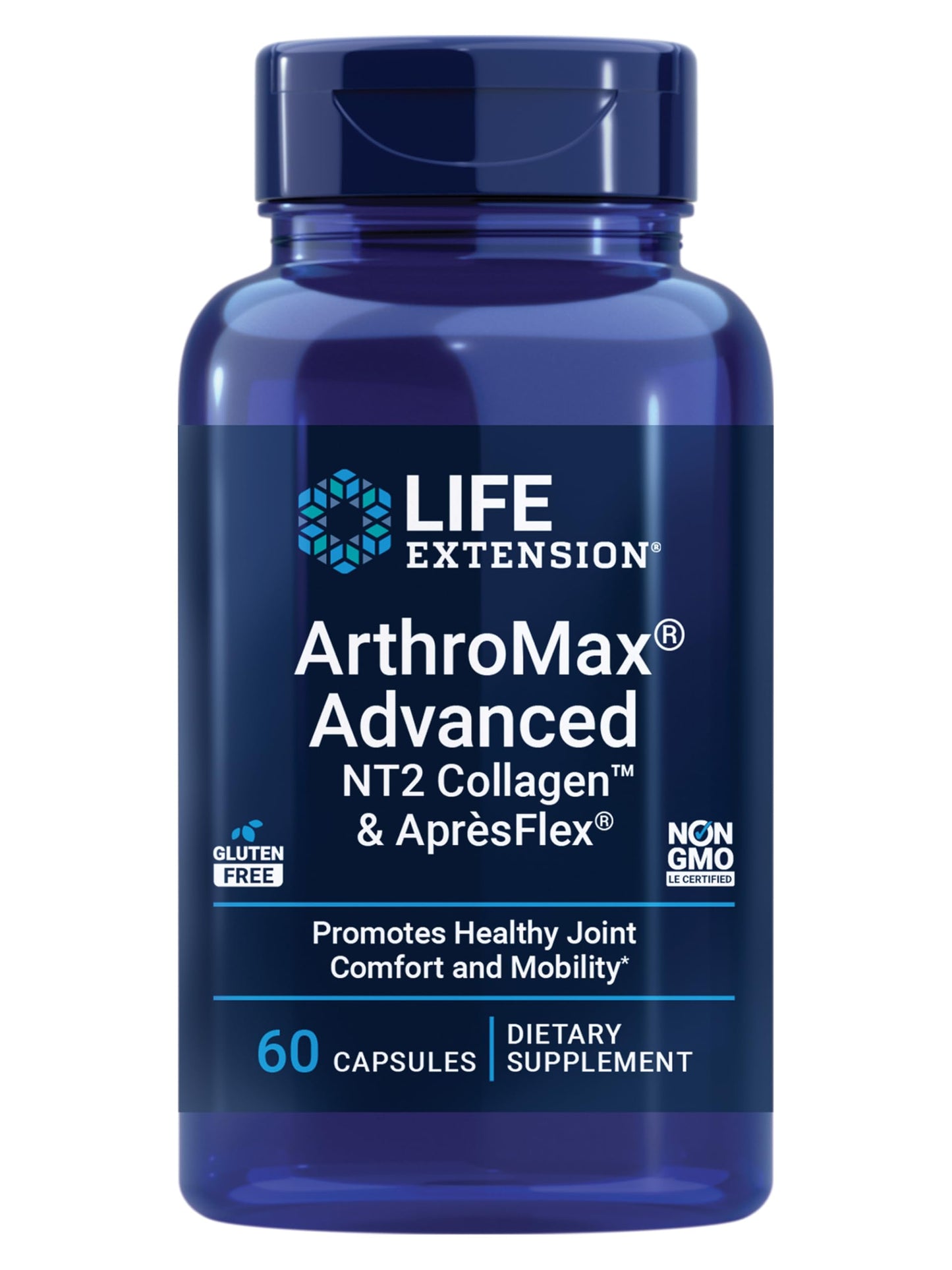 Life Extension ArthroMax Advanced NT2 Collagen & AprèsFlex – Joint Health, Mobility, Gluten-Free, Non-GMO | 60 Capsules