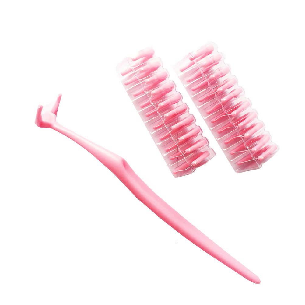 Artibetter Reusable Floss Holder Pink – 20 Refill Heads, Dental Flosser