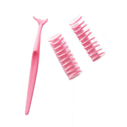 Artibetter Reusable Floss Holder Pink – 20 Refill Heads, Dental Flosser