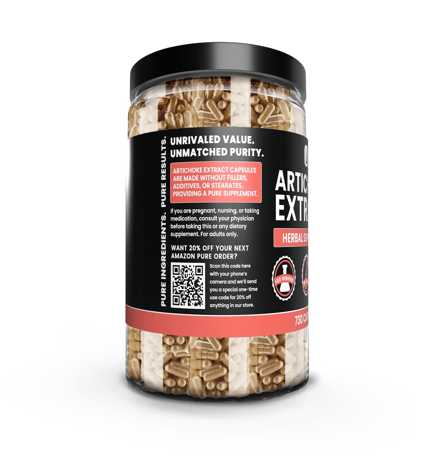 Artichoke Extract Capsules – Pure Original Ingredients, 730 Caps, No Fillers, Lab Verified