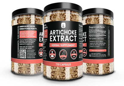 Artichoke Extract Capsules – Pure Original Ingredients, 730 Caps, No Fillers, Lab Verified