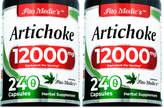 Artichoke Extract Capsules 12,000 mg – 240 Capsules (Pack of 2) | FITO MEDIC'S Lab BritishVita | Premium UK Vitamins & Wellness Supplements