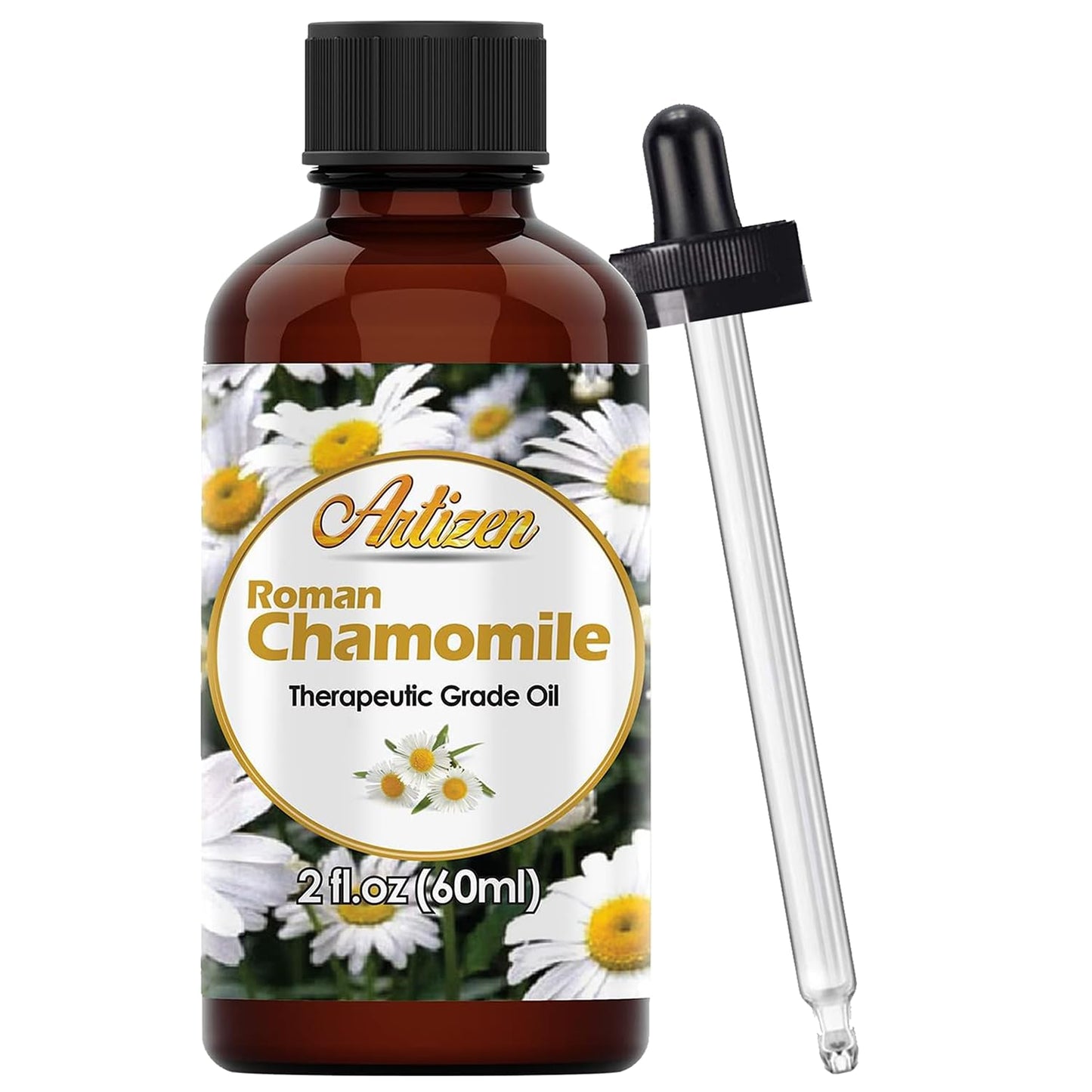 Artizen Chamomile Roman Essential Oil (2oz) – 100% Pure, UV-Protected Bottle