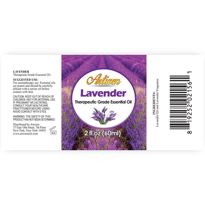 Artizen 2oz Oils - Lavender Essential Oil - 2 Fluid Ounces | Calming & Pure
