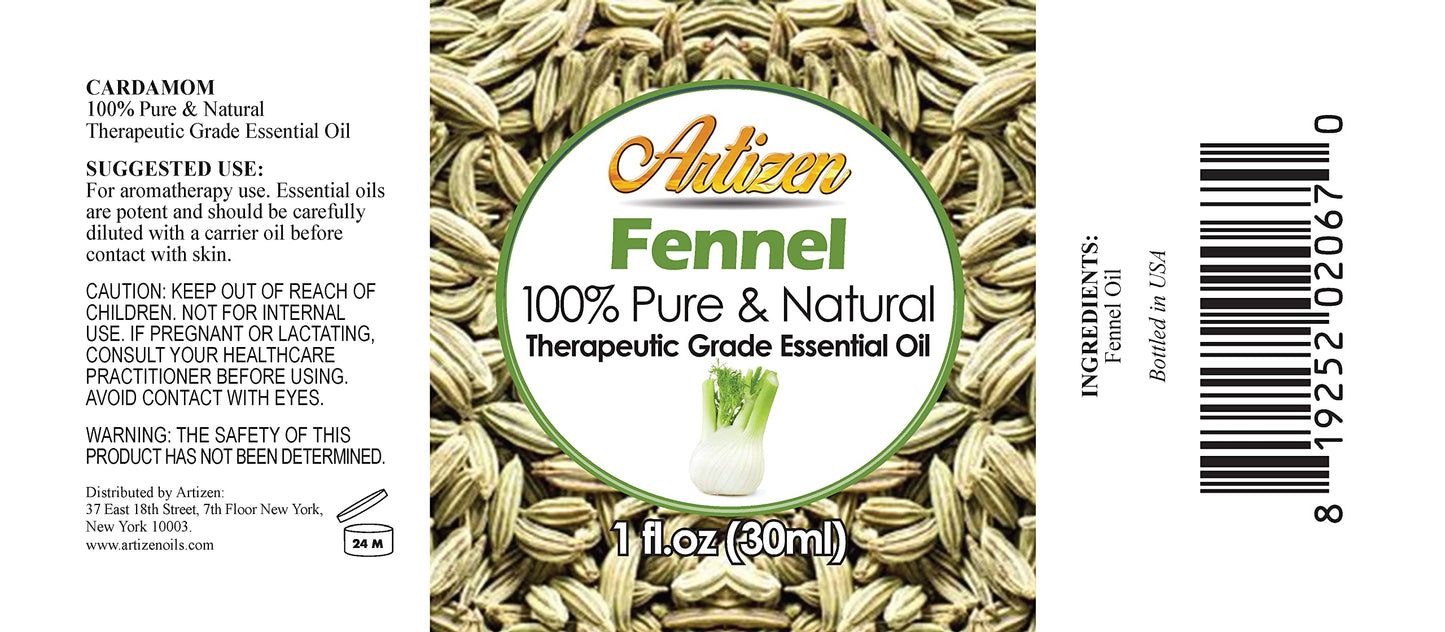 Artizen 30ml Fennel Essential Oil – 1 Fluid Ounce | 100% Pure & Natural
