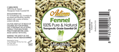 Artizen 30ml Fennel Essential Oil – 1 Fluid Ounce | 100% Pure & Natural