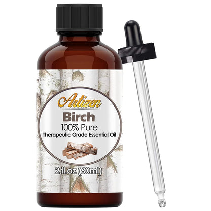 Artizen Birch Essential Oil - 2 oz (2 Fluid Ounces) - 100% Pure & Natural