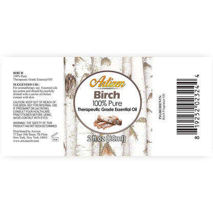 Artizen Birch Essential Oil - 2 oz (2 Fluid Ounces) - 100% Pure & Natural