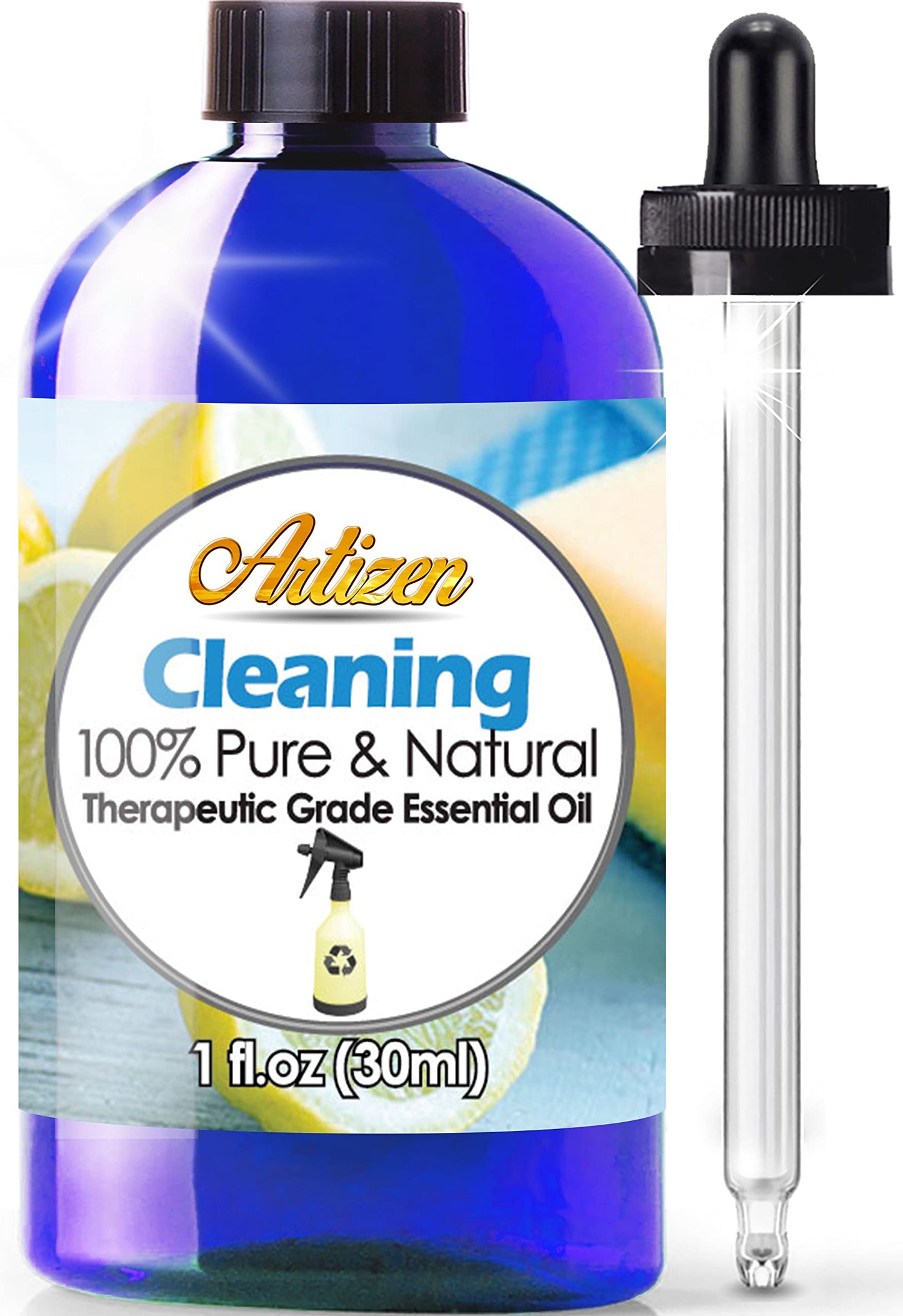 Artizen Cleaning Blend – 30 ml (1 fl oz) Essential Oils for Kitchen, Home, and Air Fresheners