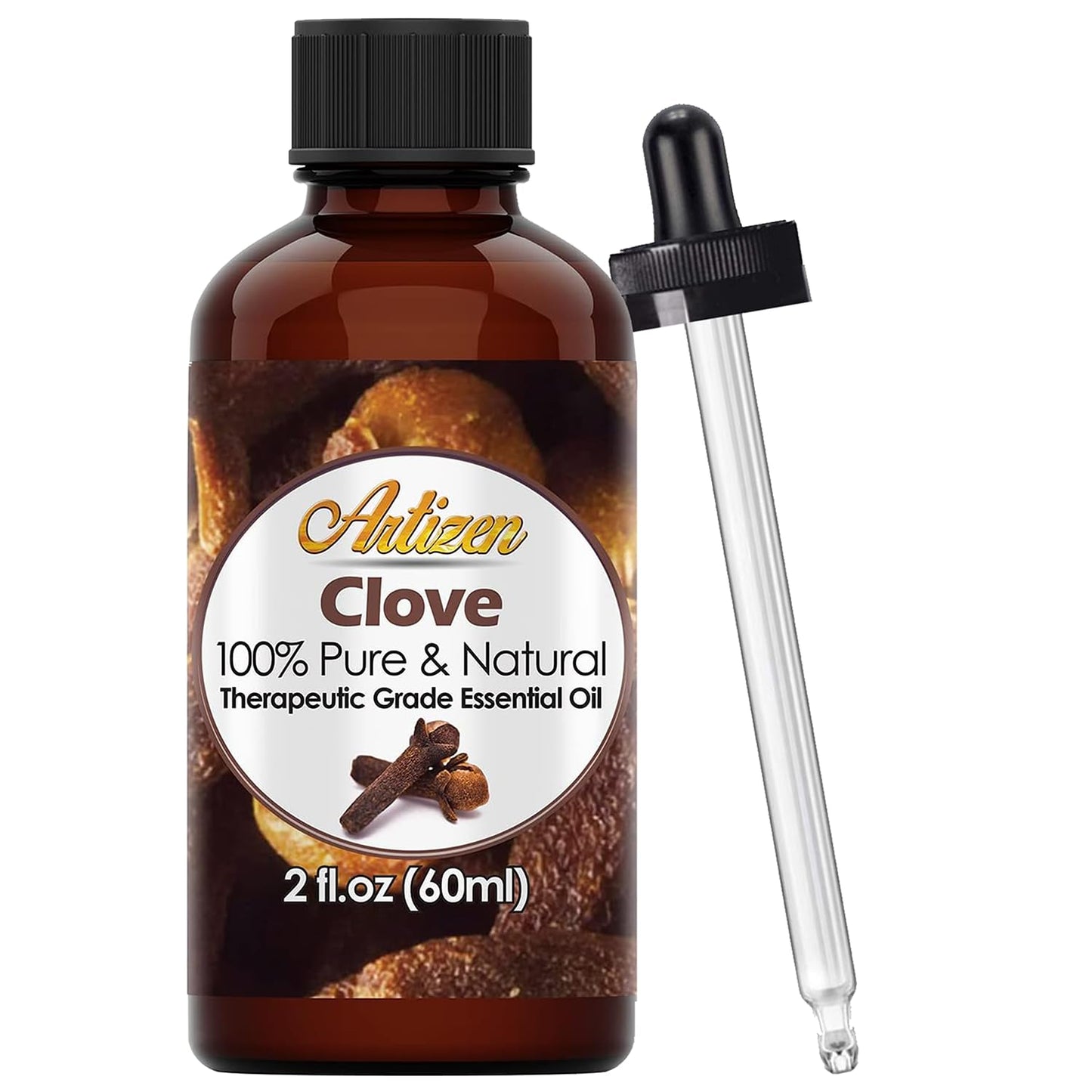 Artizen 2oz Clove Essential Oil – 100% Pure, Premium Glass Bottle