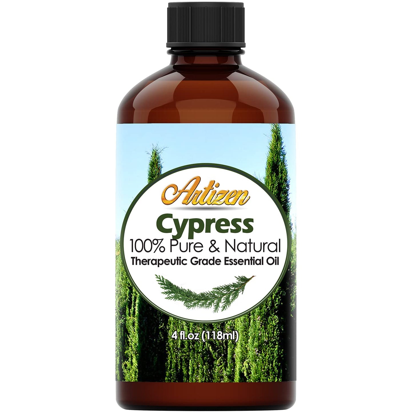 Artizen Cypress Essential Oil 4oz - 100% Pure Cypress Oil | 4 Fluid Ounces