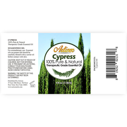 Artizen Cypress Essential Oil 4oz - 100% Pure Cypress Oil | 4 Fluid Ounces