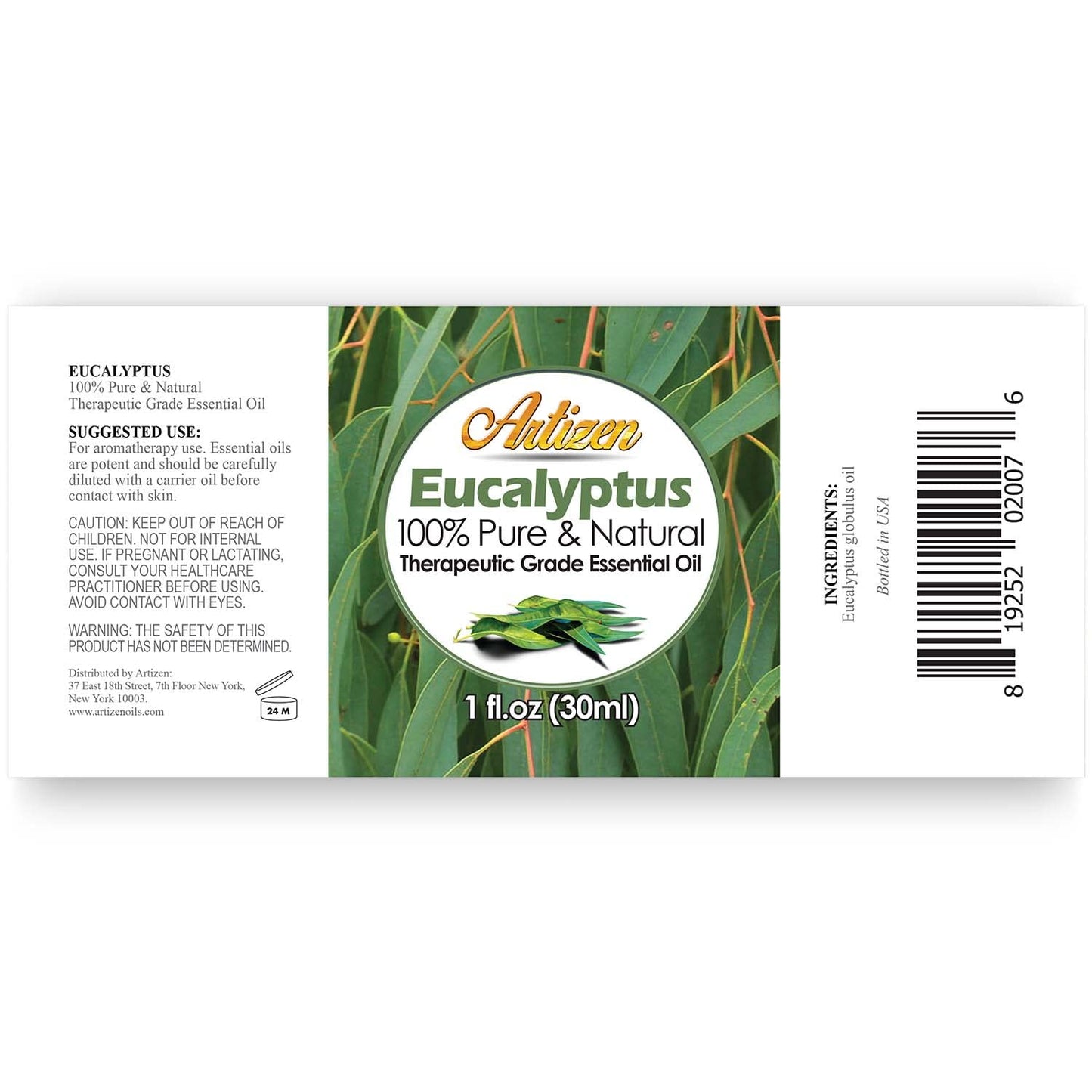 Artizen Eucalyptus Essential Oil - 30ml (1 fl oz) 100% Pure & Natural | Therapeutic Grade for Aromatherapy & Sauna
